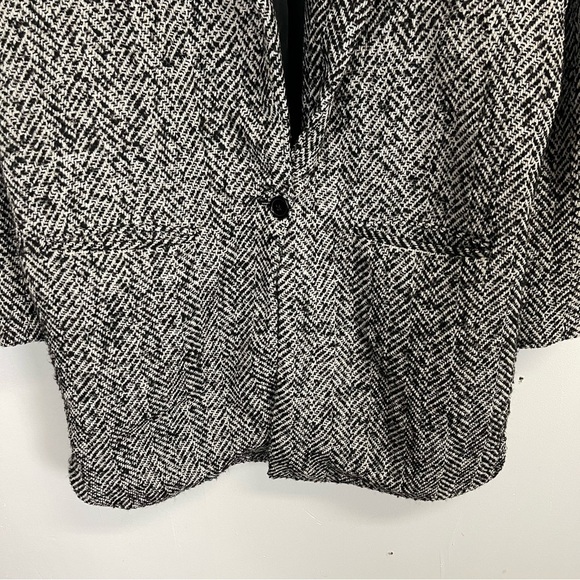 NEW Steve Madden Zoey Jacket Womens Large Black White 1 Button NWOT - Picture 3 of 10